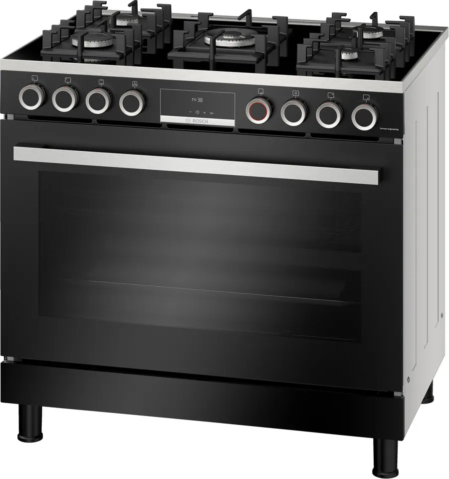 بوتاجاز بوش زجاج اسود سيرىس 8 بالشواية 90 سم  ضمان 5 سنوات  BOSCH hjyggxv60q